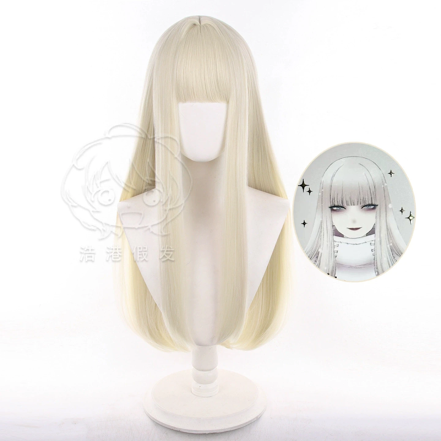 Pelucas de Cosplay de Anime My Dress-Up Darling para mujer, peluca de Cosplay de Arcángel Haniel de Halloween, pelo sintético resistente al calor para fiesta + gorro de peluca