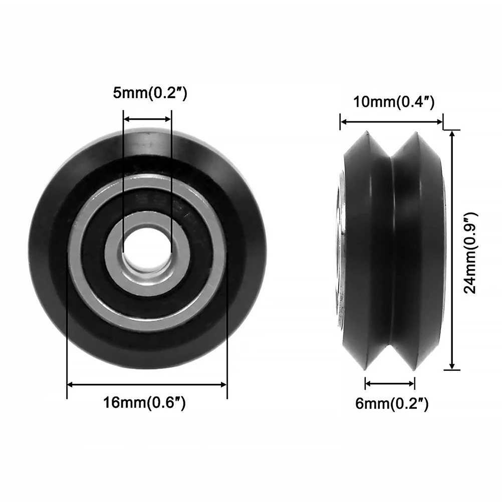 

16pcs 3D Printer Pulley Wheels Plastic Passive Round Roller With Rubber Bearings Linear Bearing For Diy 3D Printing Parts