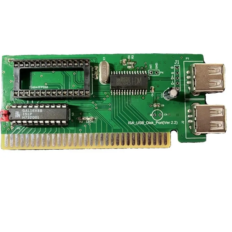 isa-usb変換アダプタカード、isa-uディスクインターフェース、usbインターフェース、産業制御機器用