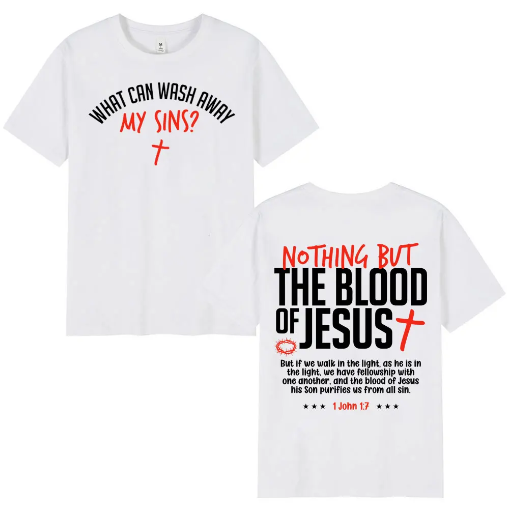 Christian Jesus Bible Verse T-shirts Men Women Fashion Casual Oversized T-shirt Summer Cotton Short Sleeve T Shirts Streetwear