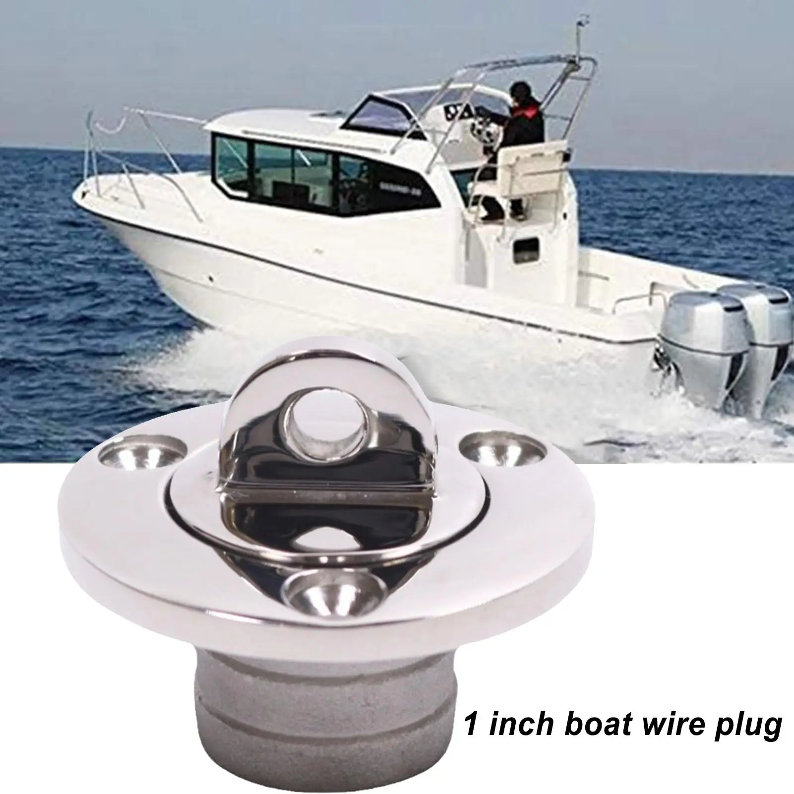 Stainless Steel Boat Drain Plugs Safety Thread Boat Heavy-Duty Rustproof Drain Outlet Plug for Marine Parts Most Hulls Boat