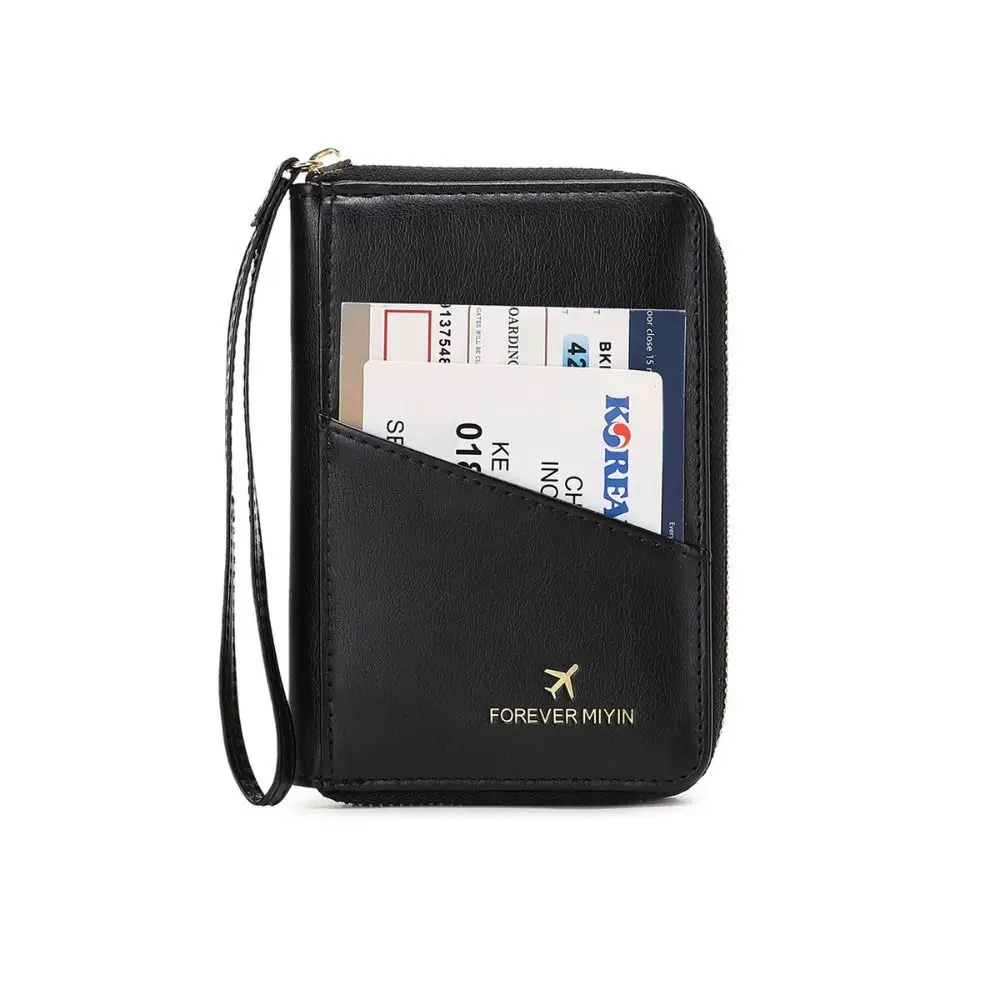 Waterproof Passport Cover with SIM Card Slots Card Case Multifunction Leather Passport Bag Ticket Folder Large Capacity