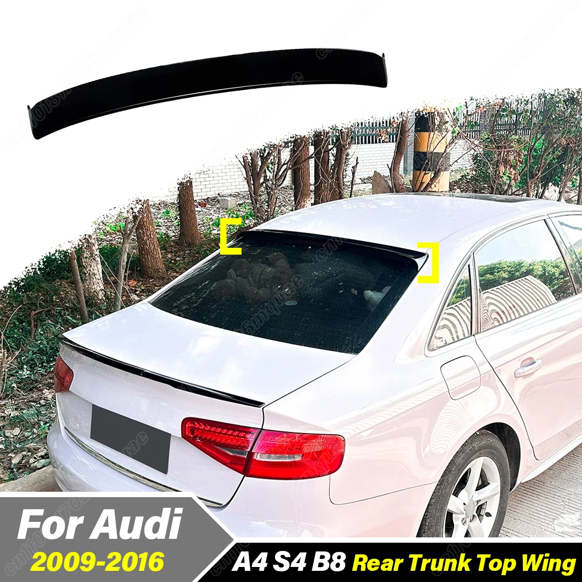 

For Audi A4 S4 B8 2009 2010 2011 2012 2013 2014 2015 2016 Automobile Rear Roof Spoiler Wing External Decoration Accessories Kit