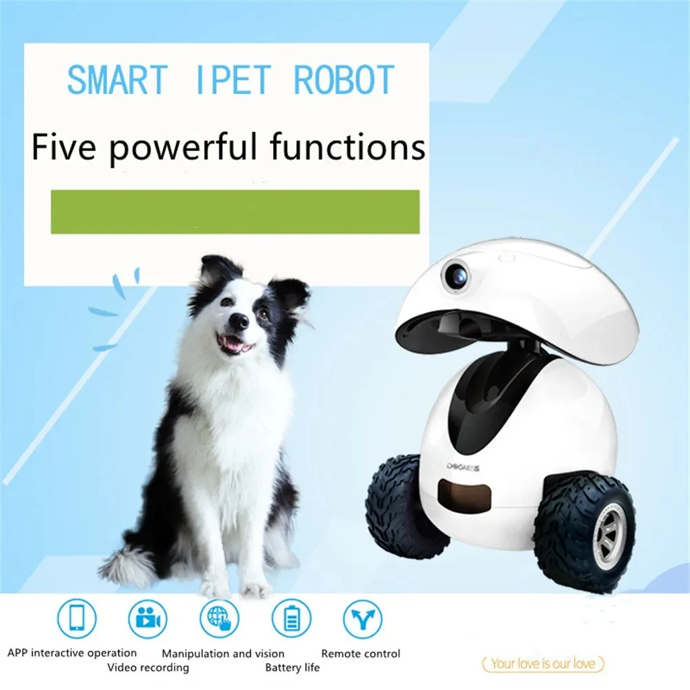 NEW Smart Robot Dog Toy App Remote Control Toy Snack Dispensing Pet Robotic Toys Traveling Pet Companion Toy Camera Robot Toys