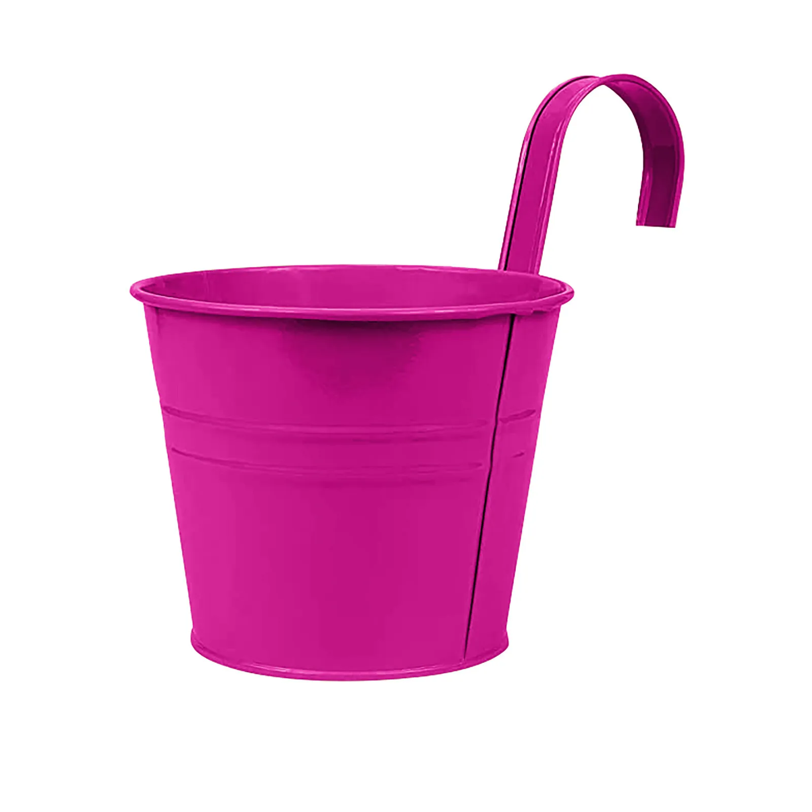 กระถางดอกไม้ไม่สามารถถอดออกได้ติดผนังเหล็กแผ่นแขวนผนังตะกร้ากระถางดอกไม้สําหรับสวนกลางแจ้งระเบียงชาวไร่ถังบ้าน