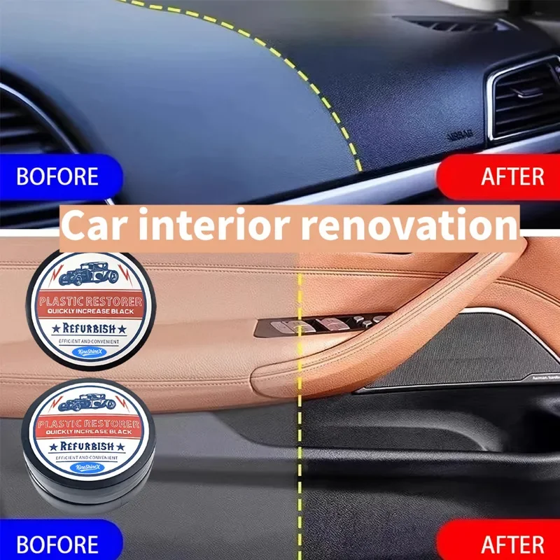 Global Selection! Automotive Interior Renovation Wax - Leather Care Scratch Resistant - All Model Universal Solid Wax