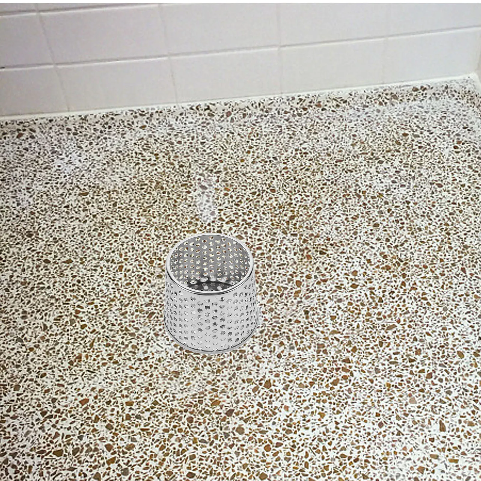

Stainless Steel Floor Drain Side Round Hole Gutter Strainer Roof Drain Filter Compatible 90 to 100 Pipe Diameter Easy