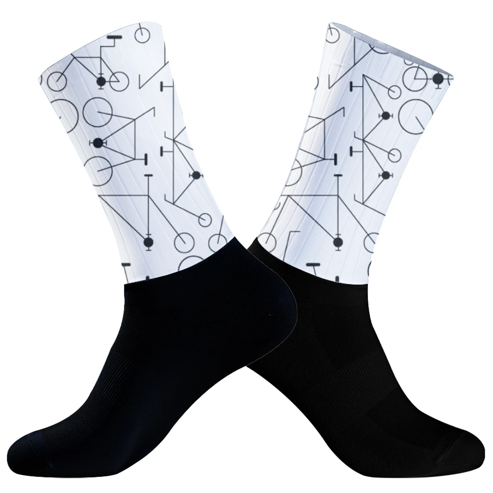 Chaussettes de sport en gel de pton pour hommes et femmes, respirantes, non ald, Pro Racing, Aero Bike Team, nouveau, 2021