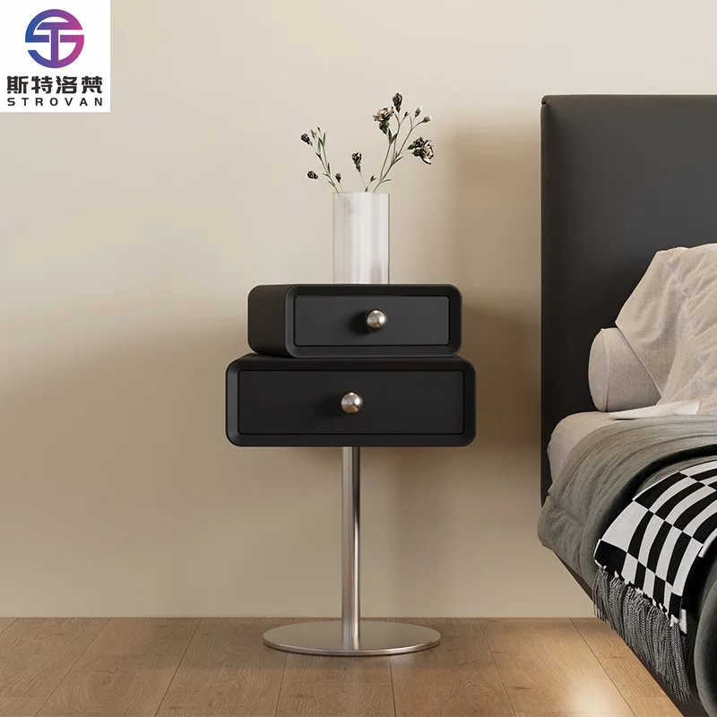 

Nordic Small Unit Minimalist Cream Style Nightstand Sugar Cube Creative Rotatable Children's Bedside Table