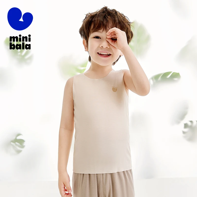 Mini Bala Home Pants Unisex Children Thin Breathable Homewear for Summer Air Conditioning Clothes