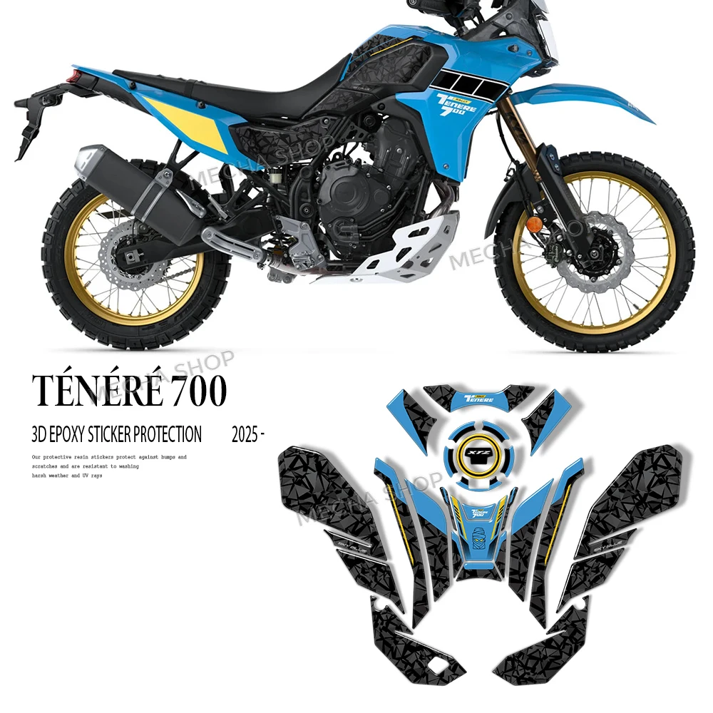 

TENERE 2025 Tank Pads For TENERE 700 Ténéré 700 Rally Tank Protector Motorcycle 3D Stickers Decal