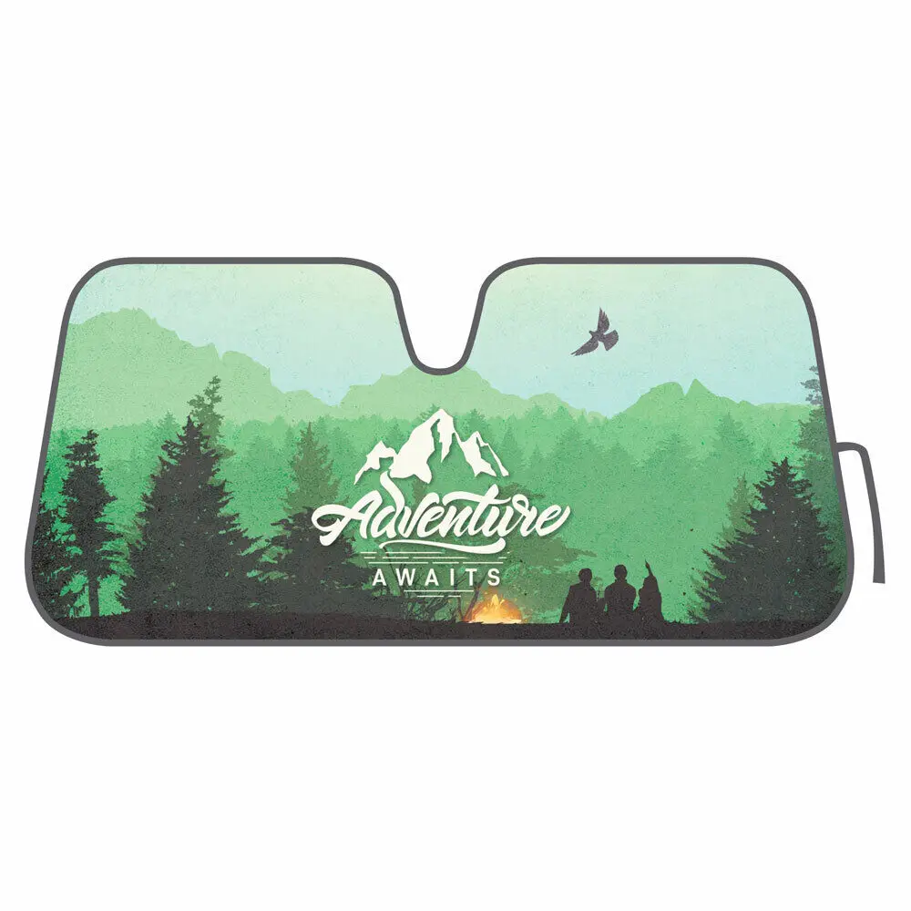 

Adventure Awaits Auto Sun Shade Windshield Window Protection for Car Truck SUV