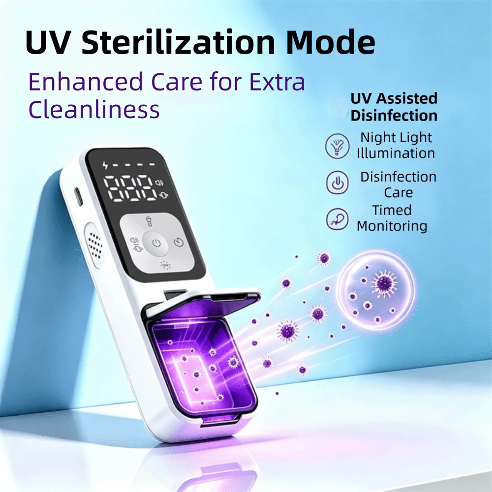 Portable Wireless Bedwetting Alarm 10M Range with Receiver Vibrating Reminder Device USB Rechargeable Lighting