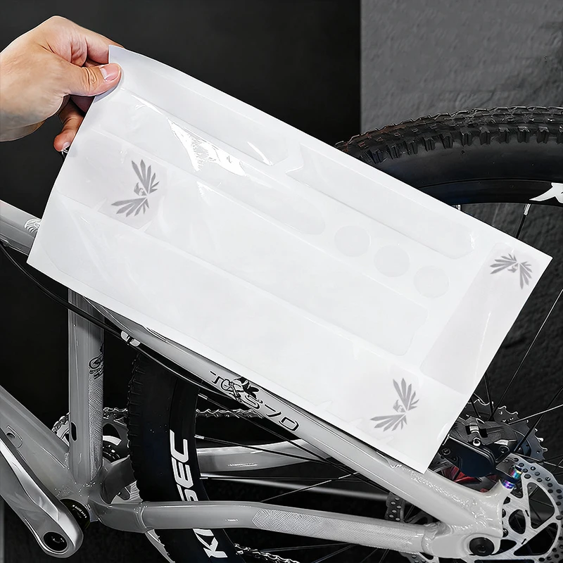 

Bicycle Frame Protective Film Mountain Bike Frame PVC Transparent Protector Stickers Road Bicycle Top and Bottom Tube Protector