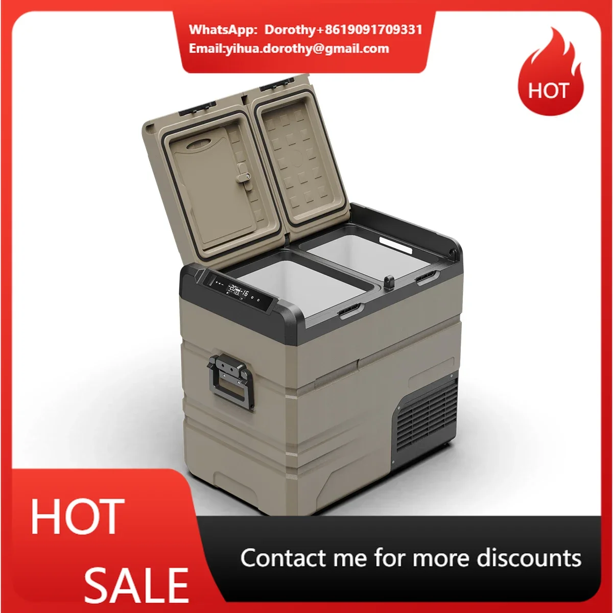 

Custom Packing Available Portable Smart APP Control Solar Power Car Fridges Refrigerator For Food Beverage