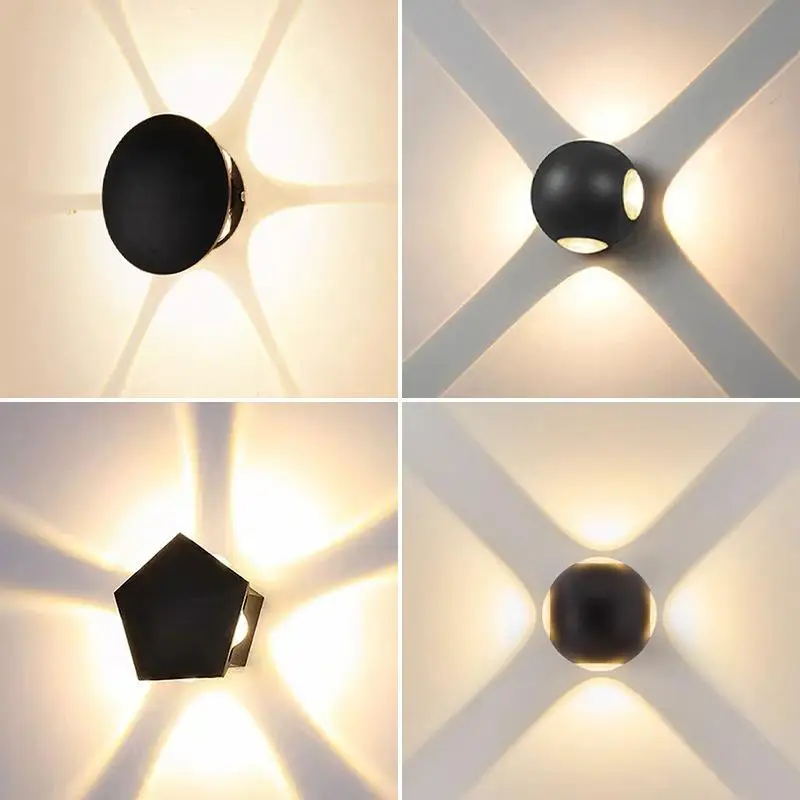 Surface Mounted LED Wall Light AC85-265V Durable ABS Material Wall Lamp for Outdoor Patio Walkway Lighting
