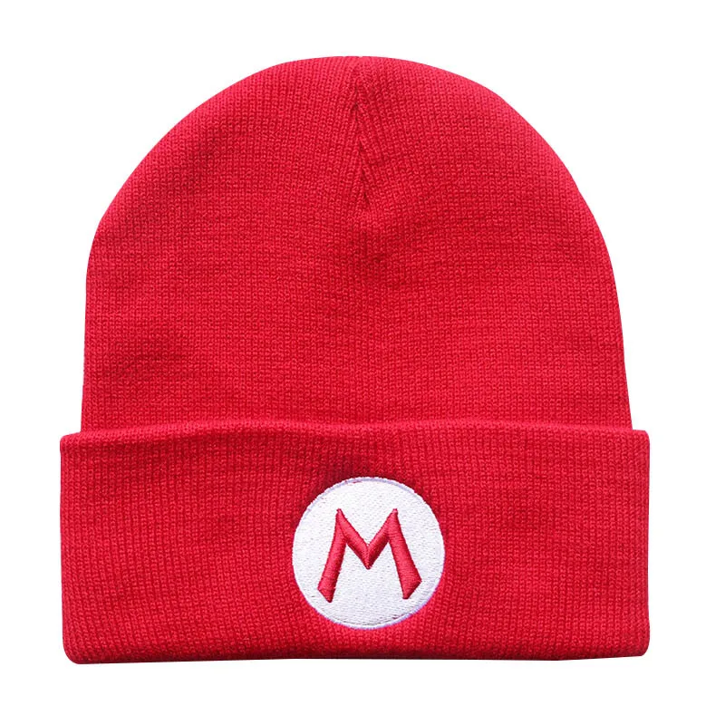 Hot Game Super Mario Anime Figures Winter Beanies Cartoon Embroidery Knitted Hat Warm Hip Hop Ski Skullies Caps Bonnet Gift Toys