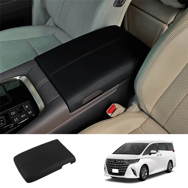 

Car Center Armrest Box Covers Armrest Box Cover For Toyota Alphard/Vellfire 40 Series 2023+ Black