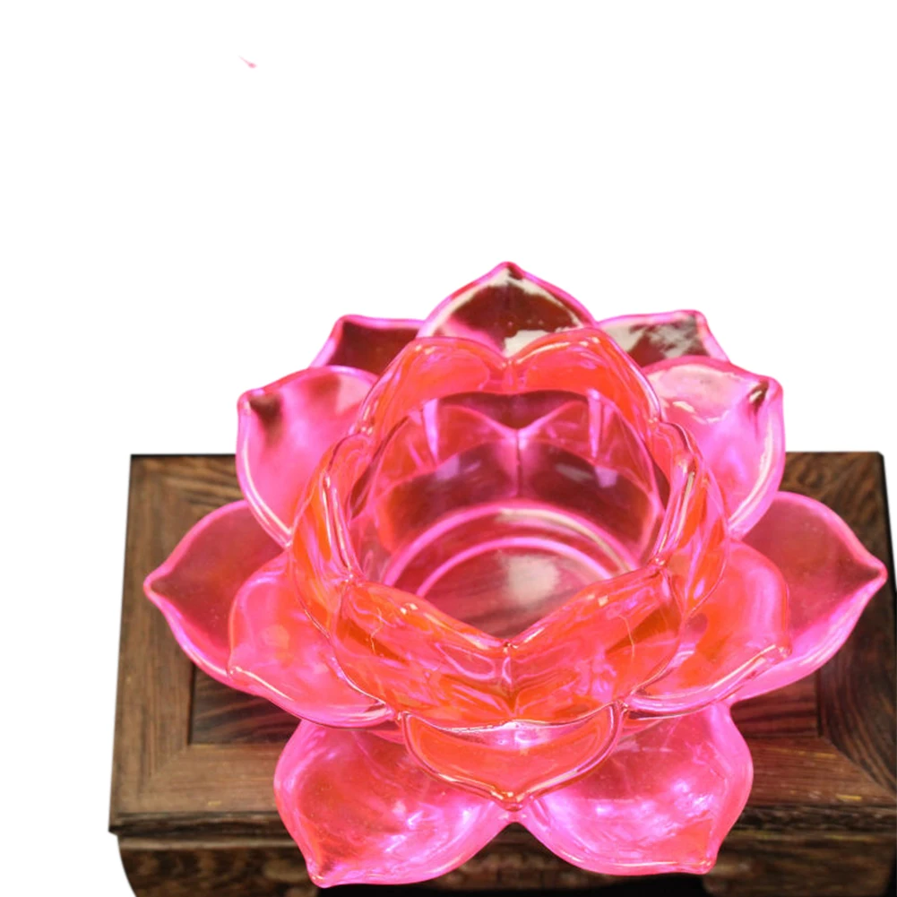 Pink Blue Green Amber Glass Candle Holder Floating Tea Light Cup For Indoor Outdoor Spiritual Ritual Home Decor Supplies