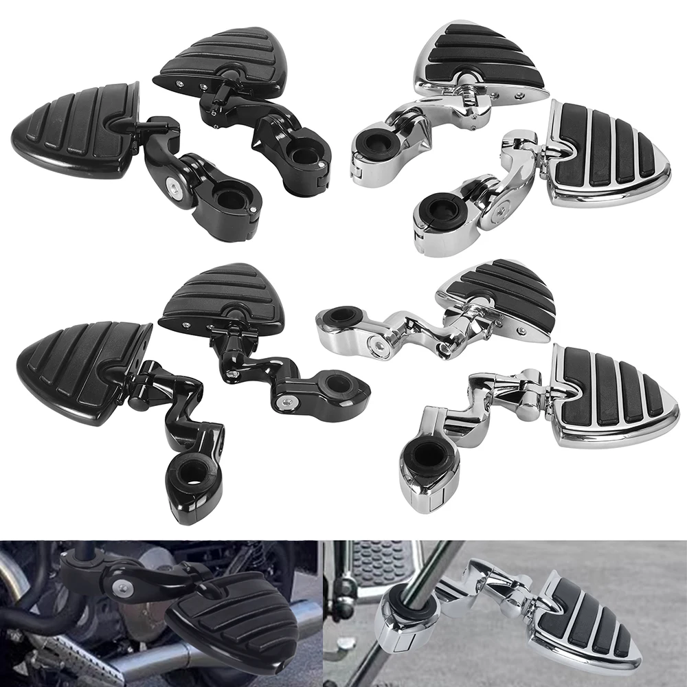 

1-1/4" Engine Guard Highway Foot Pegs Motorcycle Footrest For Harley Touring Sportster 883 Road King Street Glide For Honda