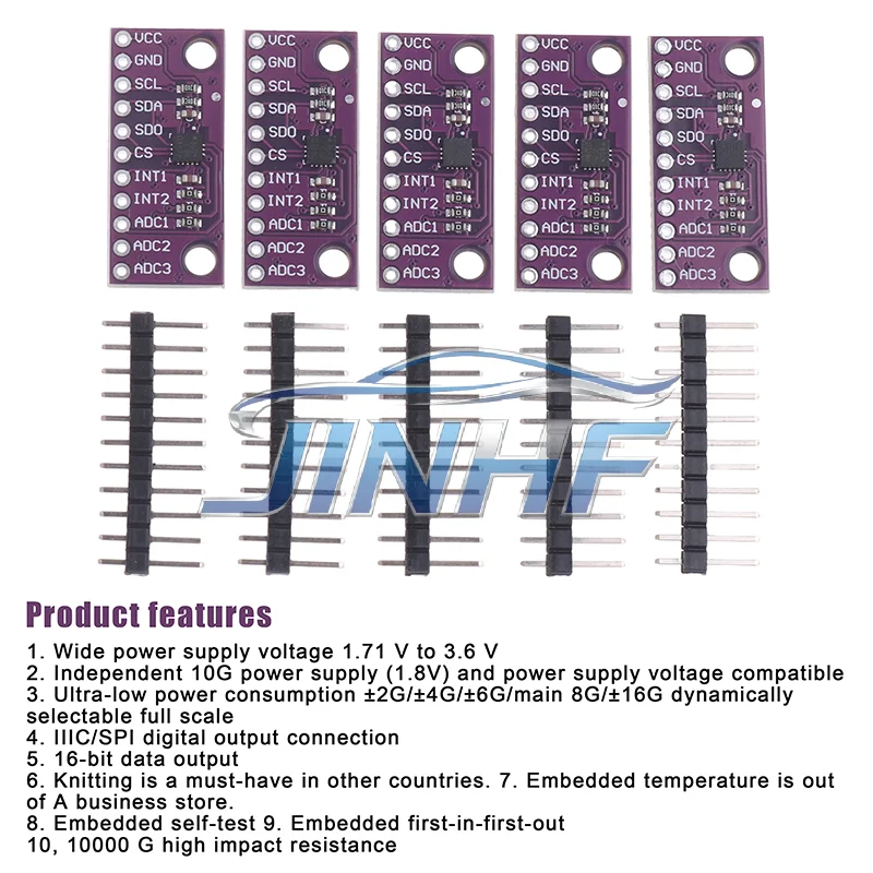 Módulo acelerómetro triaxial de alta resolución LIS3DSH, 1/3/5 uds., para Arduino