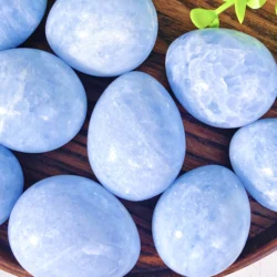 1PC High Quality Blue Calcite Egg Natural Crystal Carving,Gemstone Jewelry,Glitter, Birthday gift,Women gift,Home decoration