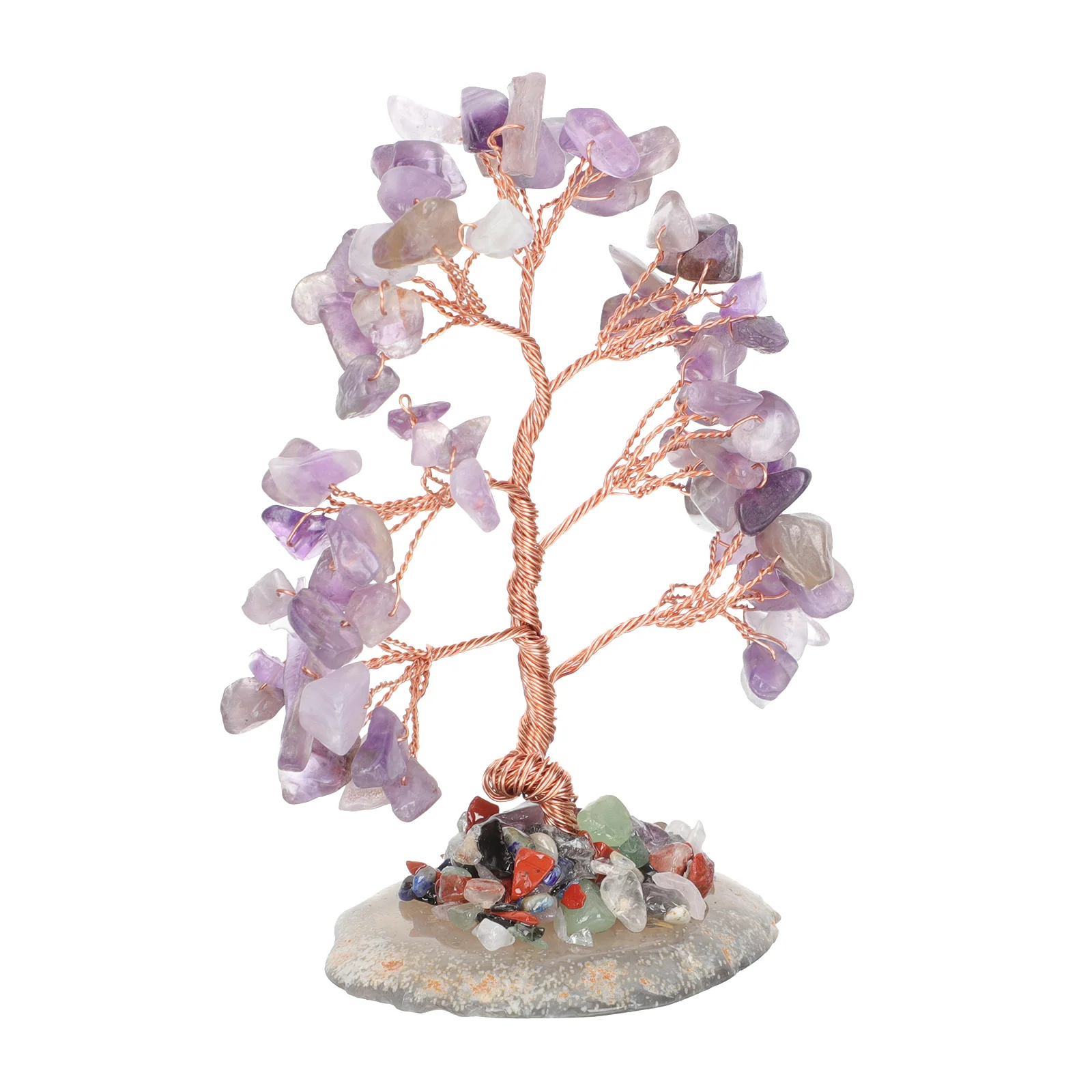 

Household Crystal Tree Ornaments Decor Warming Gifts New Home Feng Shui Coins Money Desktop Adornment