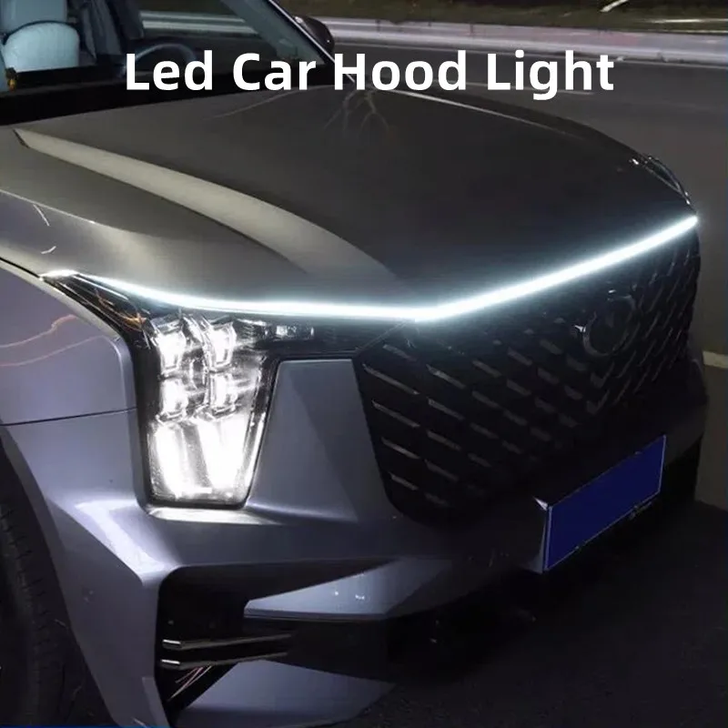 

Led Car Hood Light Strip Through-type Auto Modified Front Headlight Upgrade Cuttable Decorative Light Car Daytime Running Lights