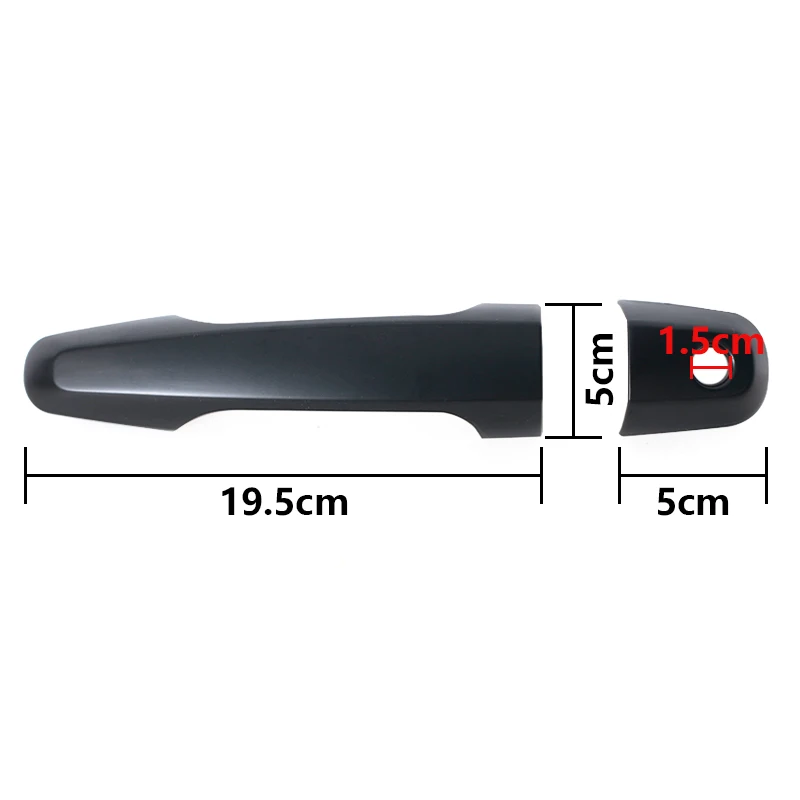 Mitsubishi Triton L200 ML MN MQ 2005 2006-2017 Black Chrome Exterior Door Handle Cover Trim Front Car Door Handle Car Accessorie