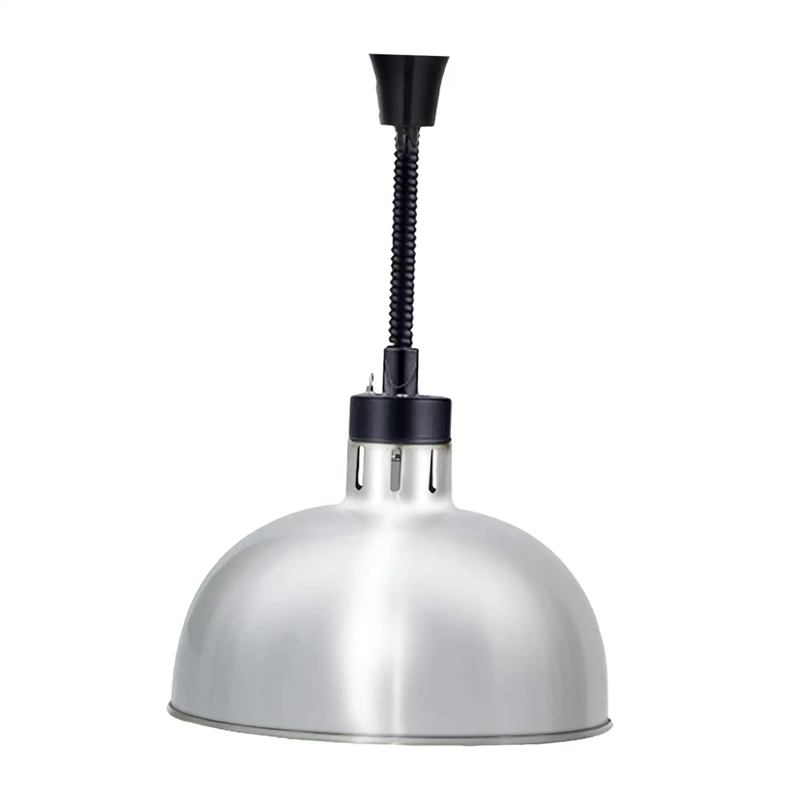 Food Heat Lamp for Buffet Restaurant Stainless Steel Hanging Warmer Adjustable Length 60-180cm E27 Socket Catering Kitchen Light