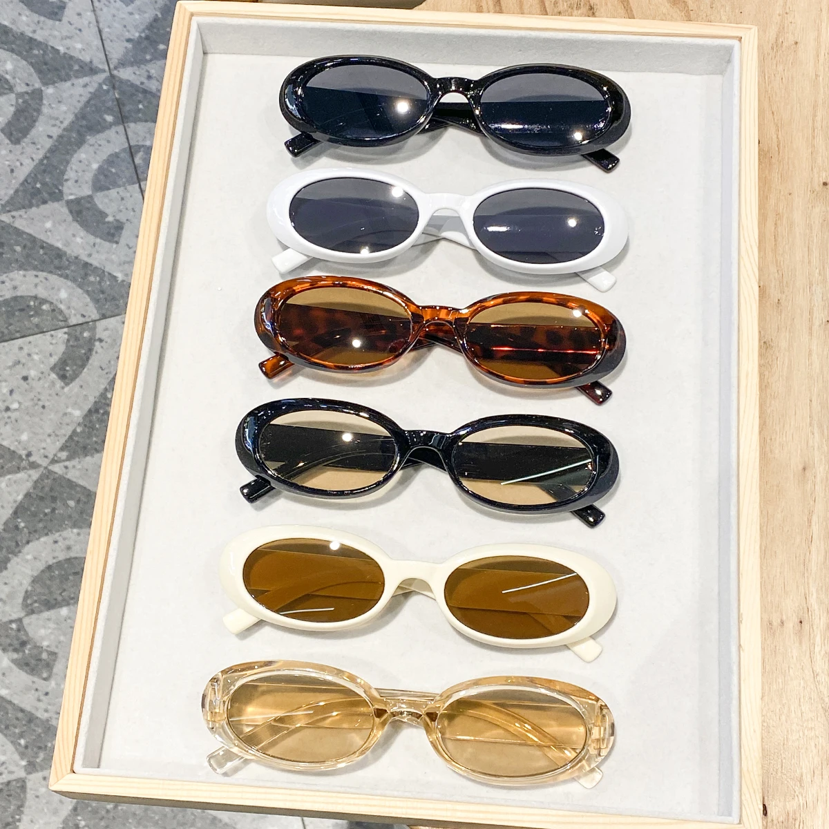 Street Fashion Store - 6Pcs Women's Plastic Oval Small Frames,