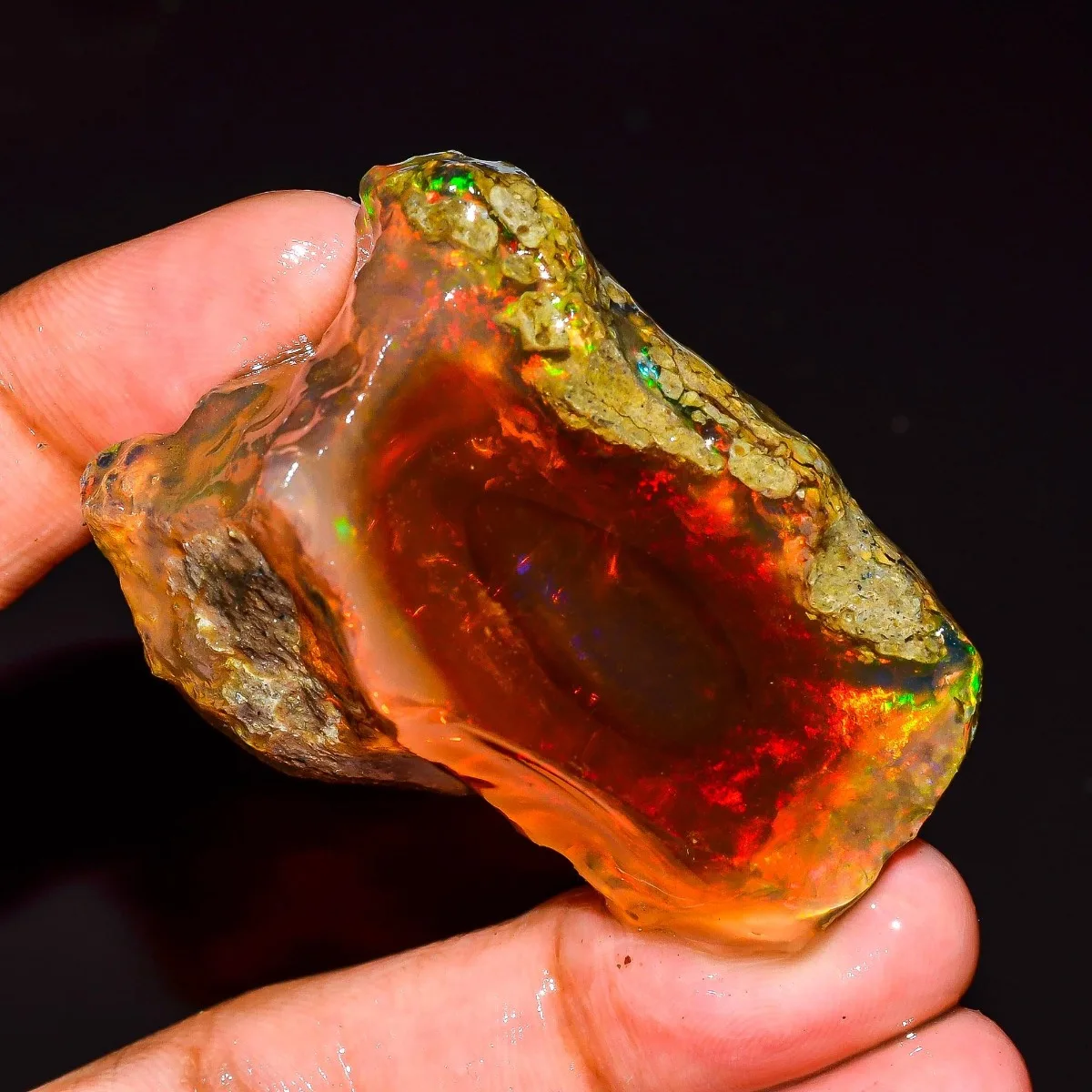 25-80CT Natural Ethiopian Opal Raw Rough Fire Opal Loose Gemstone DIY Jewelry Making Randomly Selected One