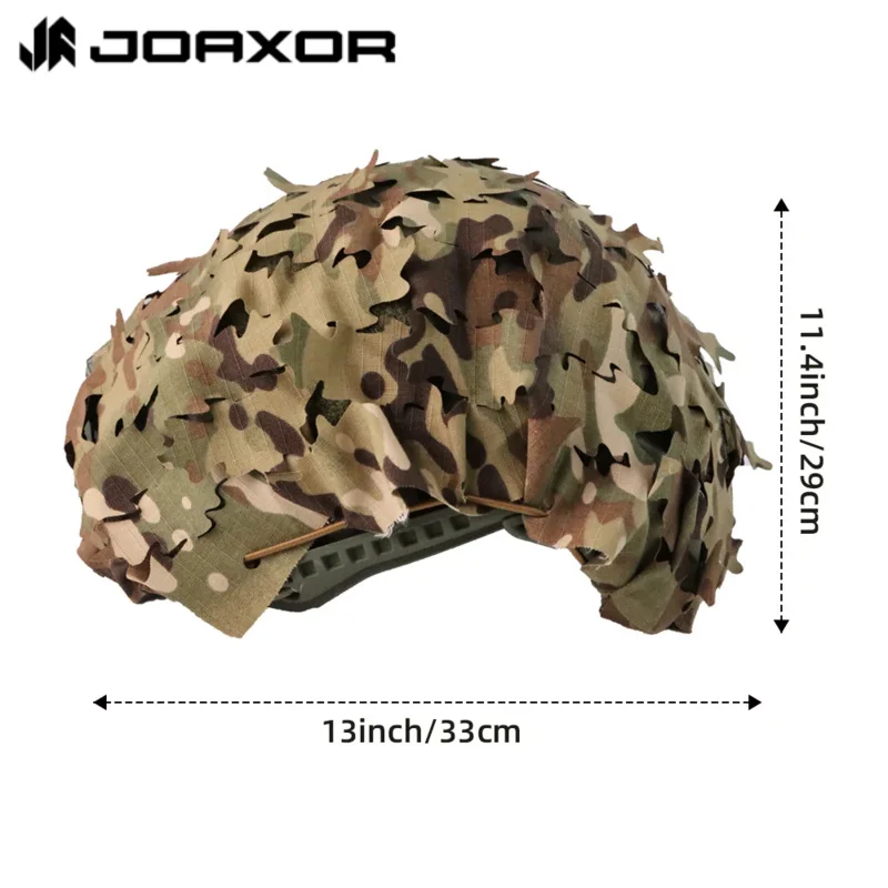 Joaxor capa de capacete tático malha respirável camo camuflagem capa ótimo para equipamento militar tático combate capacete rápido