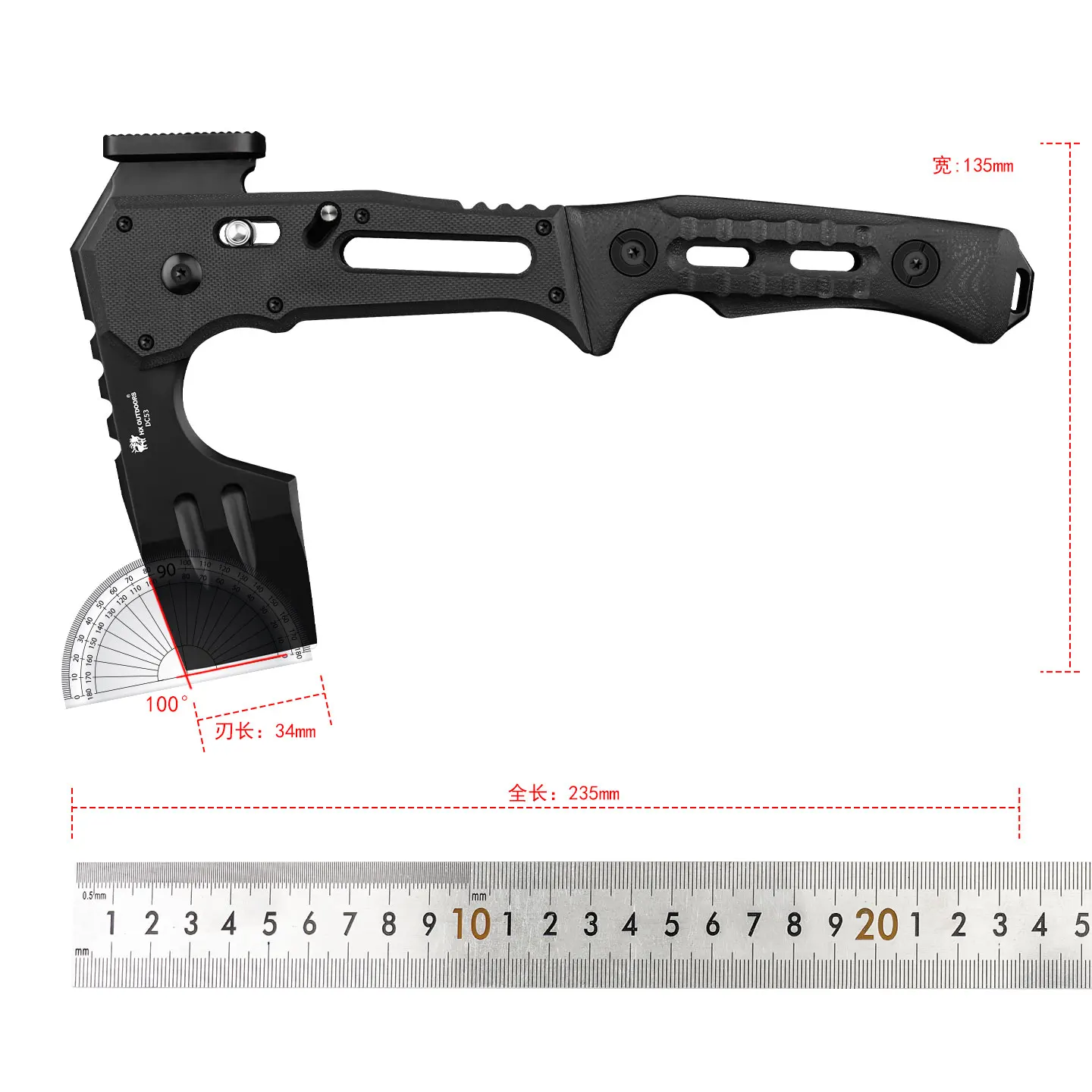 portable outdoor folding axe tool 6