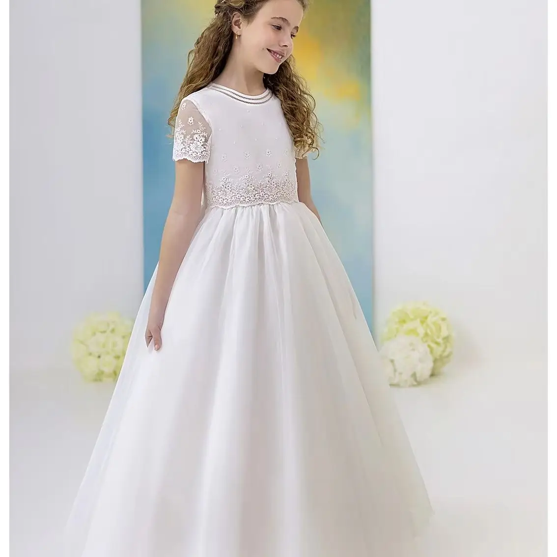 abito-elegante-personalizzato-per-prima-comunione-vestito-bianco-in-tulle-e-pizzo-con-fiori-per-bambine-ideale-per-matrimoni-compleanni-e-serate