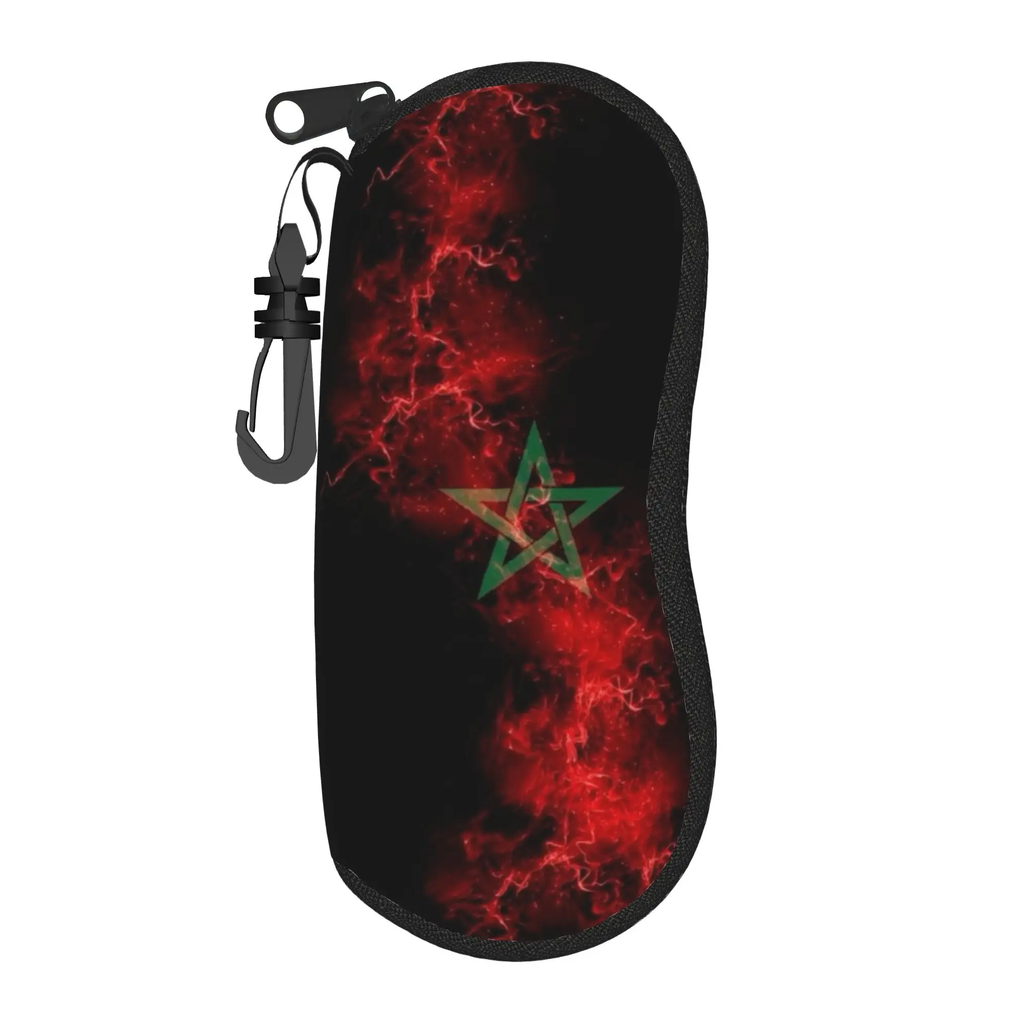 Morocco Maroc flag Moroccan Merch Glasses Case for Women New Accessories  Glasses Storage Box Protector Eye Contacts Case
