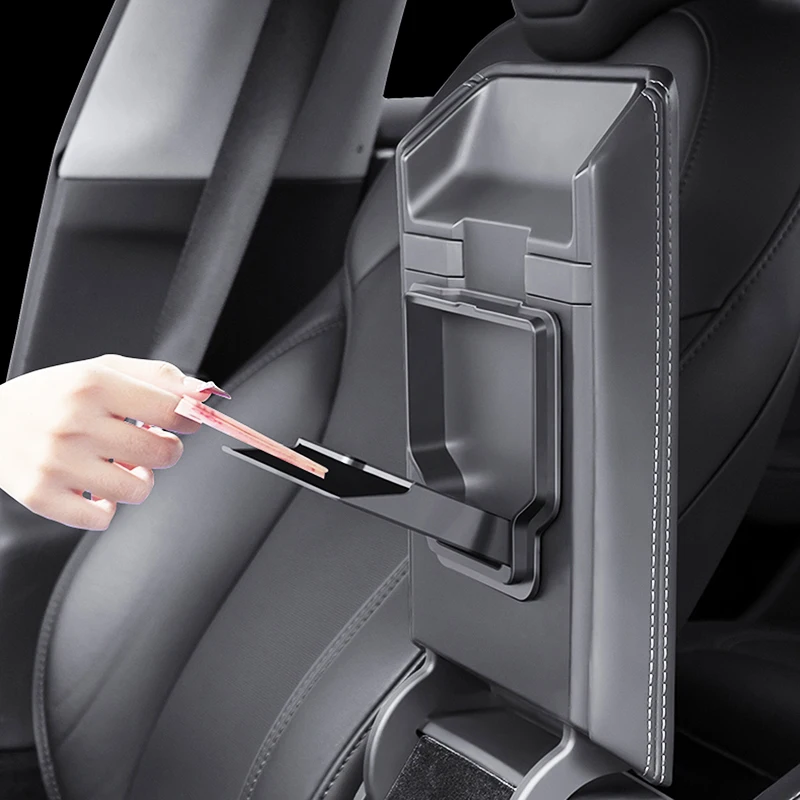 

Для Tesla Model Y 2025-2026, Model 3 2023-2026: Скрытый органайзер-ящик для хранения в центральной консоли под подлокотником