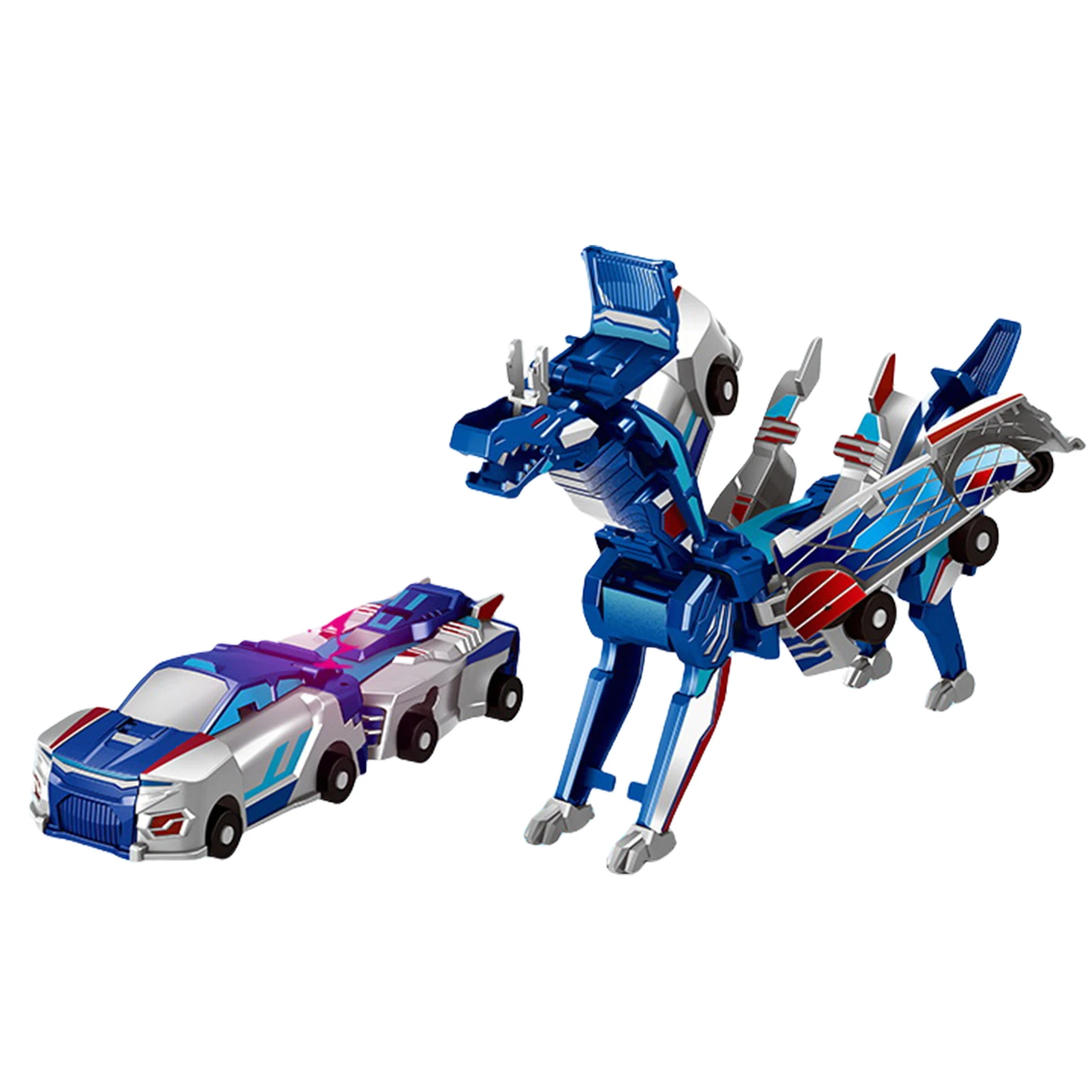 2-in-1 Automatic Magnetic Collision Car Multi-Jointed Articulation Transforming Car Robot Toy Christmas Birthday Gifts for Kids