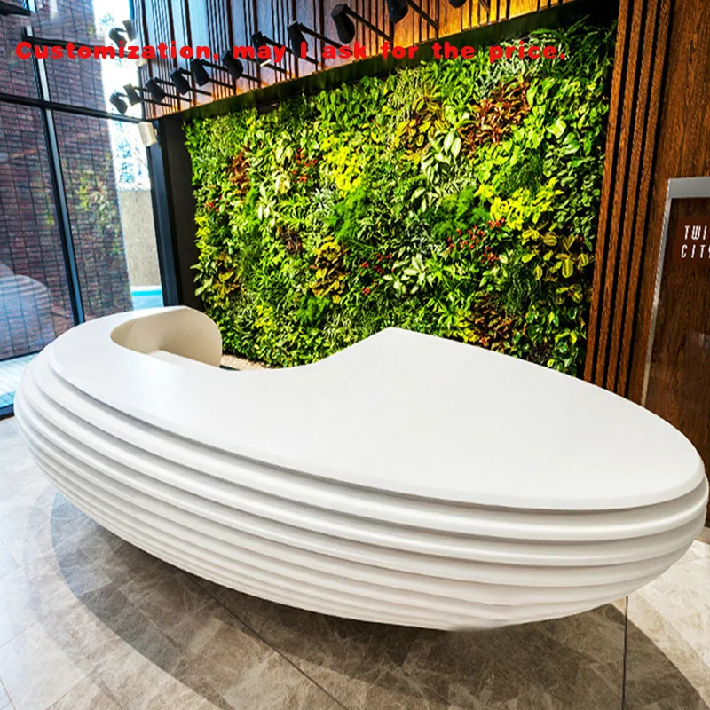 custom.Large Executive Zone Special-Shaped Manager Office Desk CEO-Level Authority with Premium Solid Surface Material