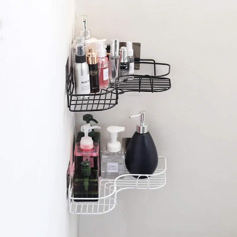 Iron Triangle Rack For Kitchen Bathroom Storage Rack Thickened Love Corner Rack Storage Rack Durable