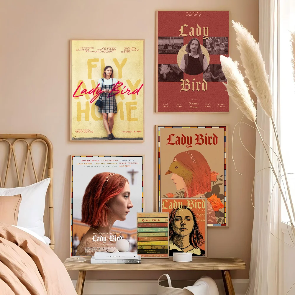

Lady Bird Movie Posters Sticky HD Quality Wall Art Retro Posters for Home Kawaii Room Decor