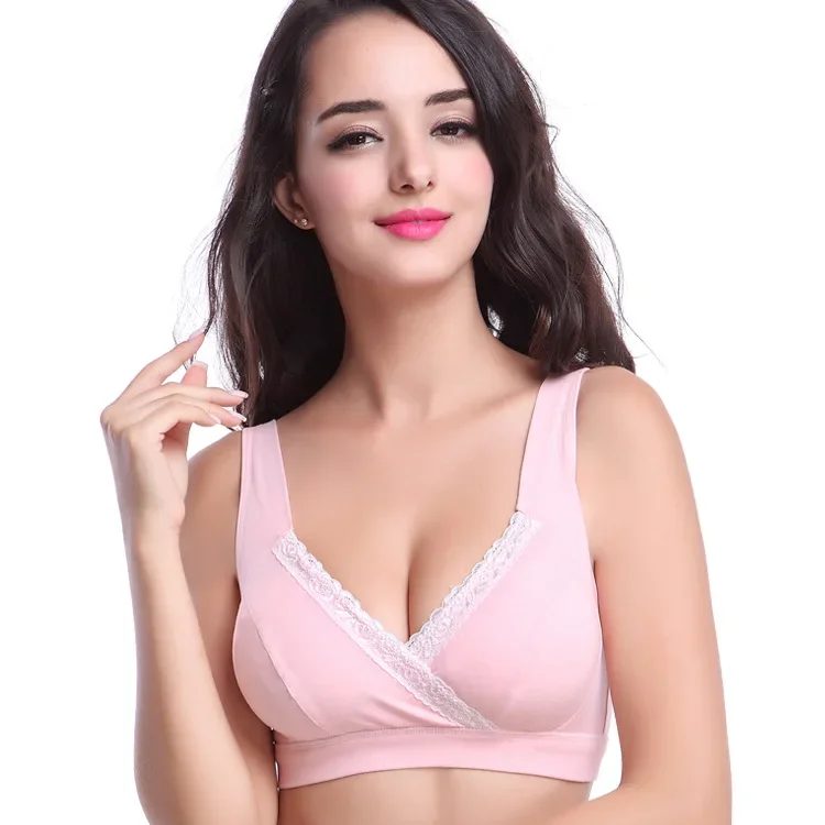 100% Cotton Maternity Bra for Breastfeeding Pregnancy Women Nursing Bra Wire Free Bras  Underwear Pregnancy Clothes