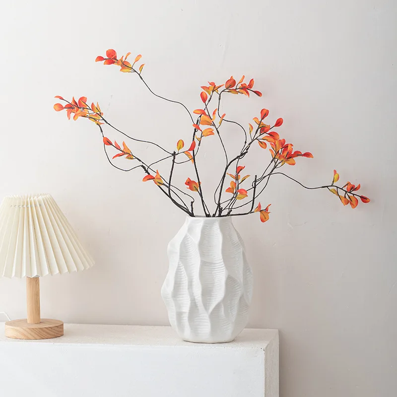 

Ceramic Vase for Hydroponic Flowers Luxury Bamboo Home Decor Dining Table Centerpiece