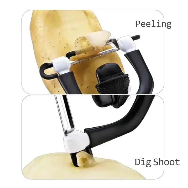 Creative Plastic Characters Peeler Fruit Vegetable Potato Chaplin Cutter Knife Cooking Tools Kitchen Gadgets Accessories 1pc