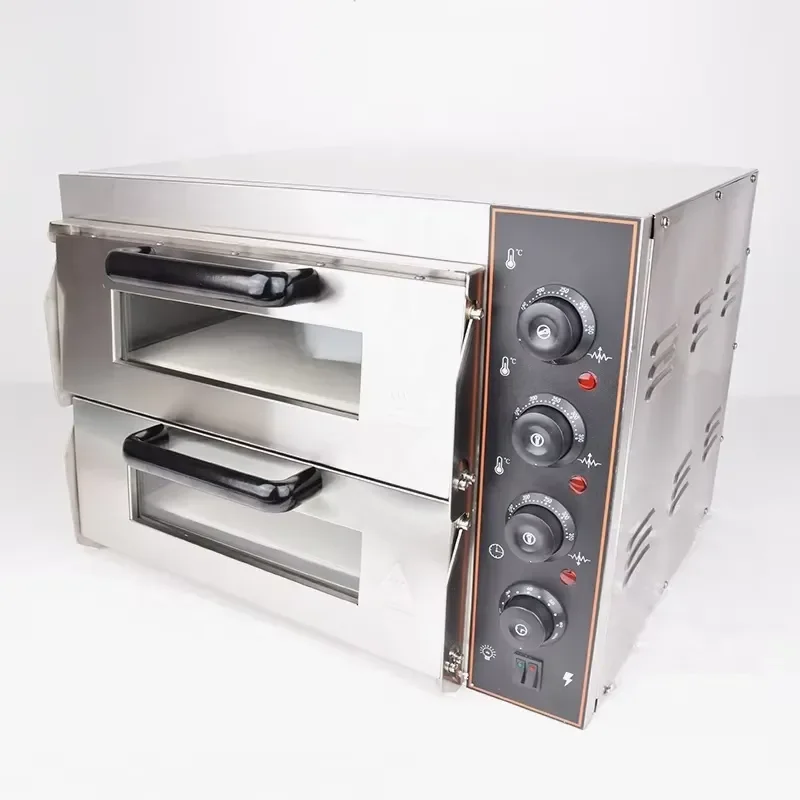 Commercial Electric Pizza Oven Mini Double Decker Countertop Baking Equipment for Restaurant Snack Cooking Professional Grade