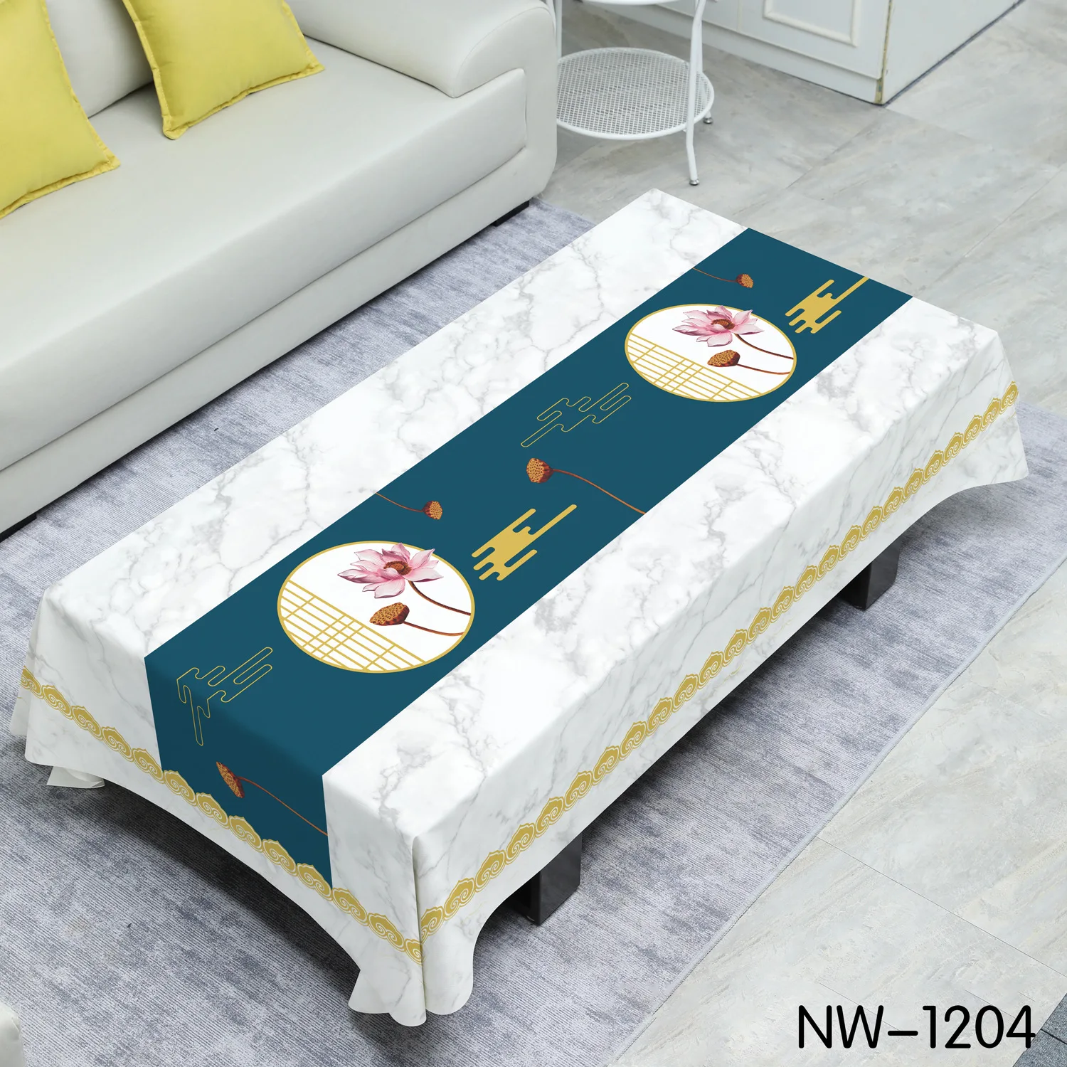 

C95Anti-slip coffee table tablecloth waterproof and oil-proof no-wash rectangular high-end living room tablecloth