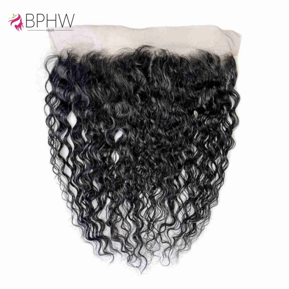 HD 13x4 Lace Frontal Water Wave Pre Plucked 4x4 Swiss Full Closure Only Natural Black 100% Remy Human Hair For Black Women BPHW