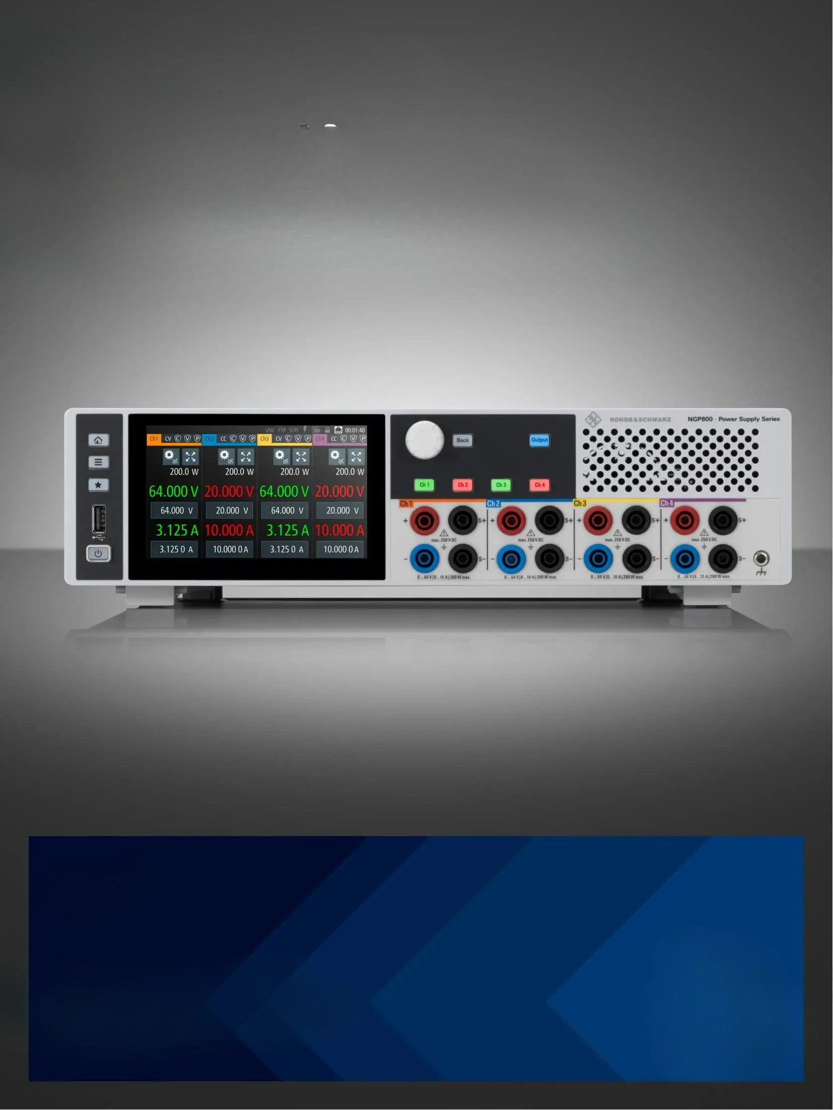 Instrumentos de teste de laboratório multicanal de fonte de alimentação DC NGP824