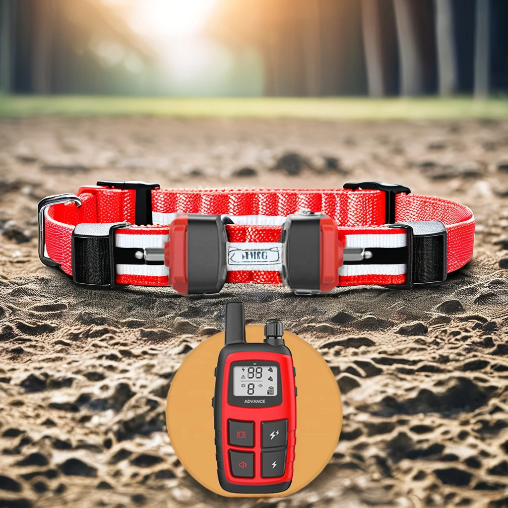 Kerah Pelatihan Elektronik Tahan Air Dapat Disesuaikan untuk Anjing Kerah Pelatihan Hewan Peliharaan Pencegah Kulit Jarak Jauh Nirkabel Tak Terlihat