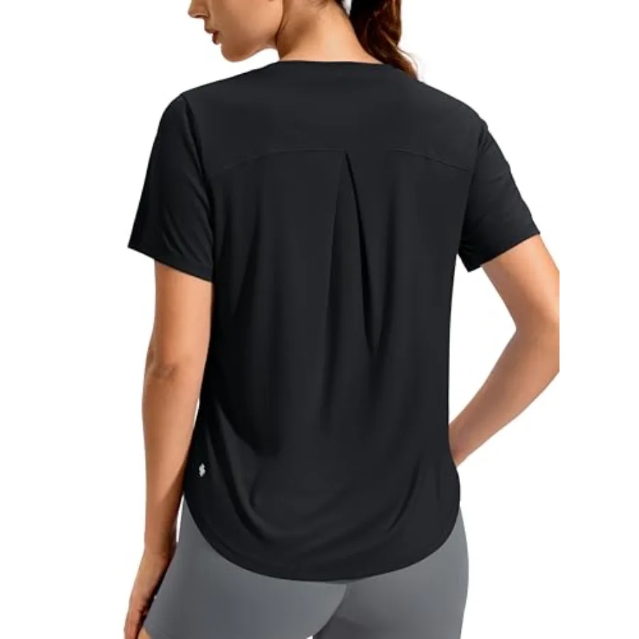 

Soothfeel Workout Tops for Women Short Sleeve UPF 50+ Sun Shirt Athletic Running Top Loose Fit Cooling Quick Dry Gym T-Shirts